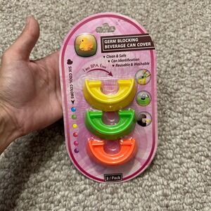 Drinkin Duck Germ Blocking Beverage Can Cover 3 Pack BPA Free Reusable